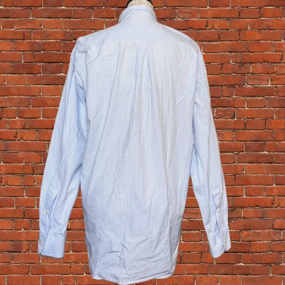 Vineyard Vines Blue and White Dress Shirt with Pointed Collar - Picture 2 of 5